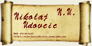 Nikolaj Udovčić vizit kartica